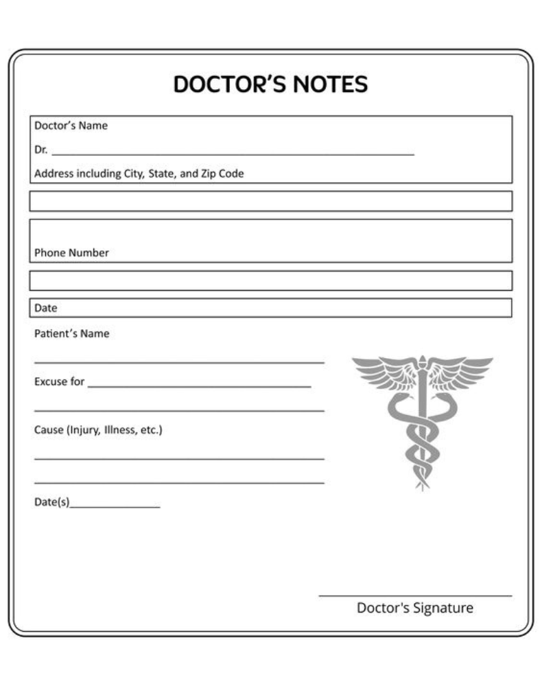 Doctors health work school authorization