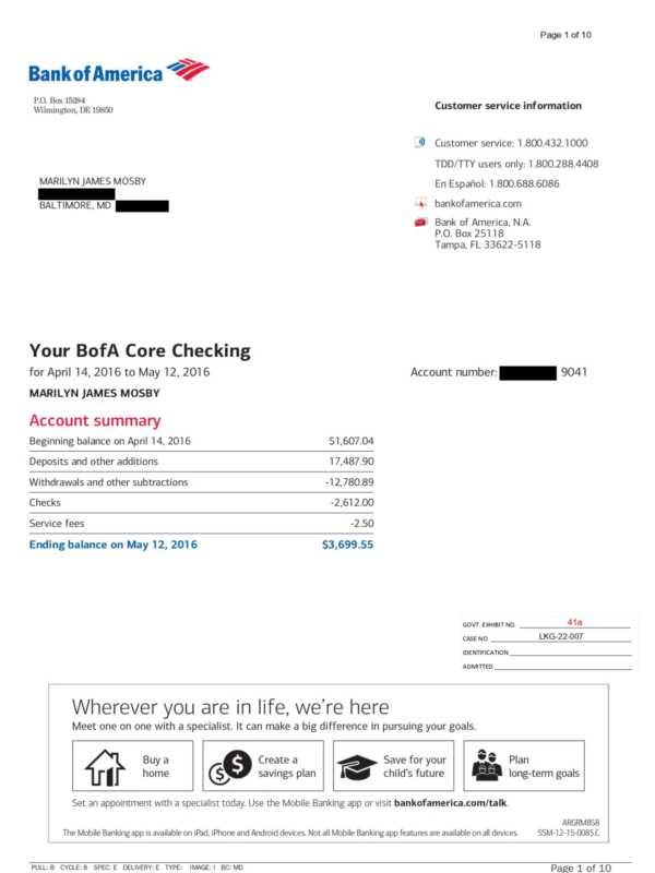 Bank-of-America-Bank-statament-template